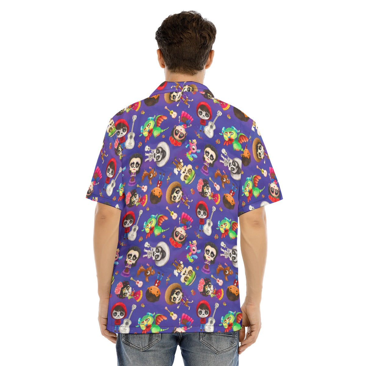 Poco Loco Día de Muertos - Men's Hawaiian Button Up Shirt