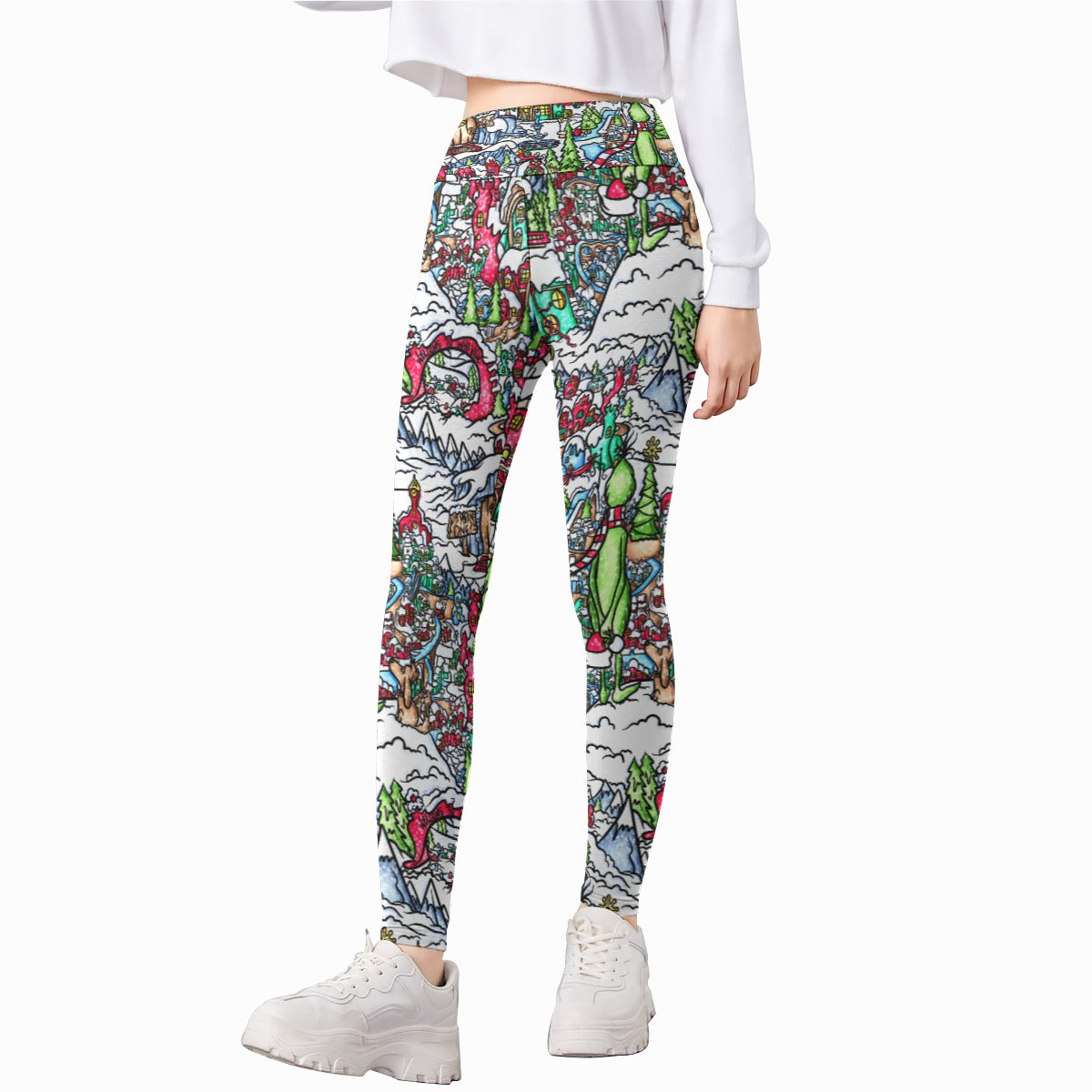 Whimsical Village Winter Wonderland - Kid's Leggings