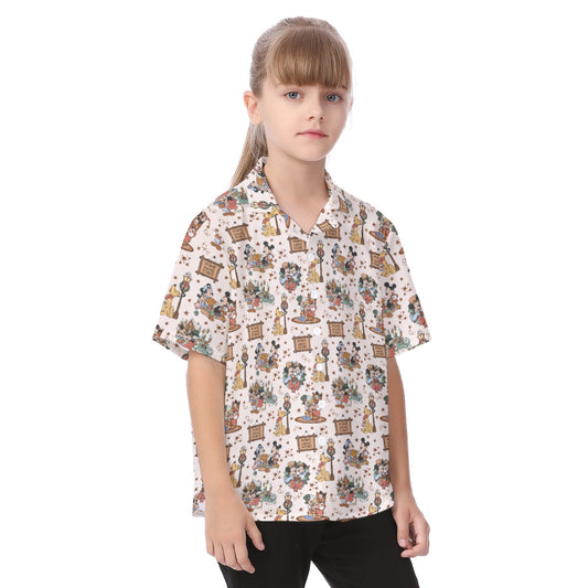 Victorian Holiday Celebration - Kid's Hawaiian Button Up Shirt