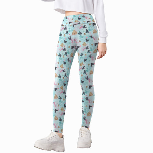 Watercolor Mermaid Mouse Ears - Kid's Leggings