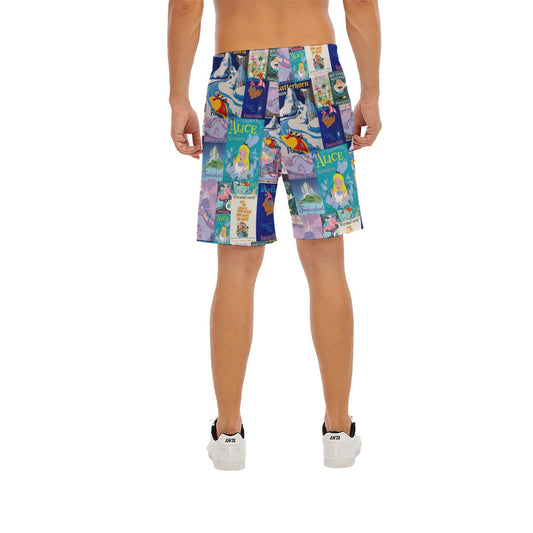 Vintage Fantasy Ride Posters - Men’s Pocket Beach Shorts