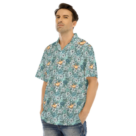 Fairytale Florals - Arabian Princess - Men's Hawaiian Button Up Shirt