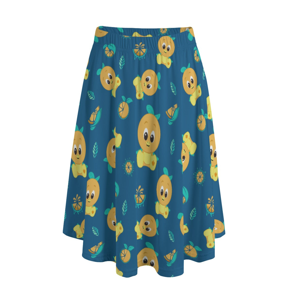 Cheerful Citrus Bird - Women’s Pocket Midi Skirt