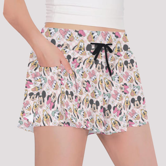 Pastel Picnic Party - Girls’ Flowy Pocket Shorts