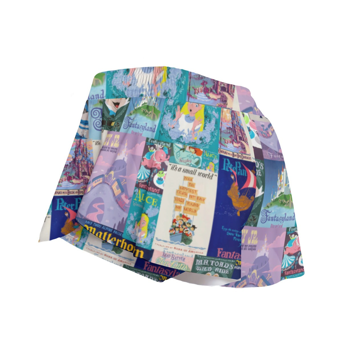 Vintage Fantasy Ride Posters - Women's Flowy Pocket Shorts