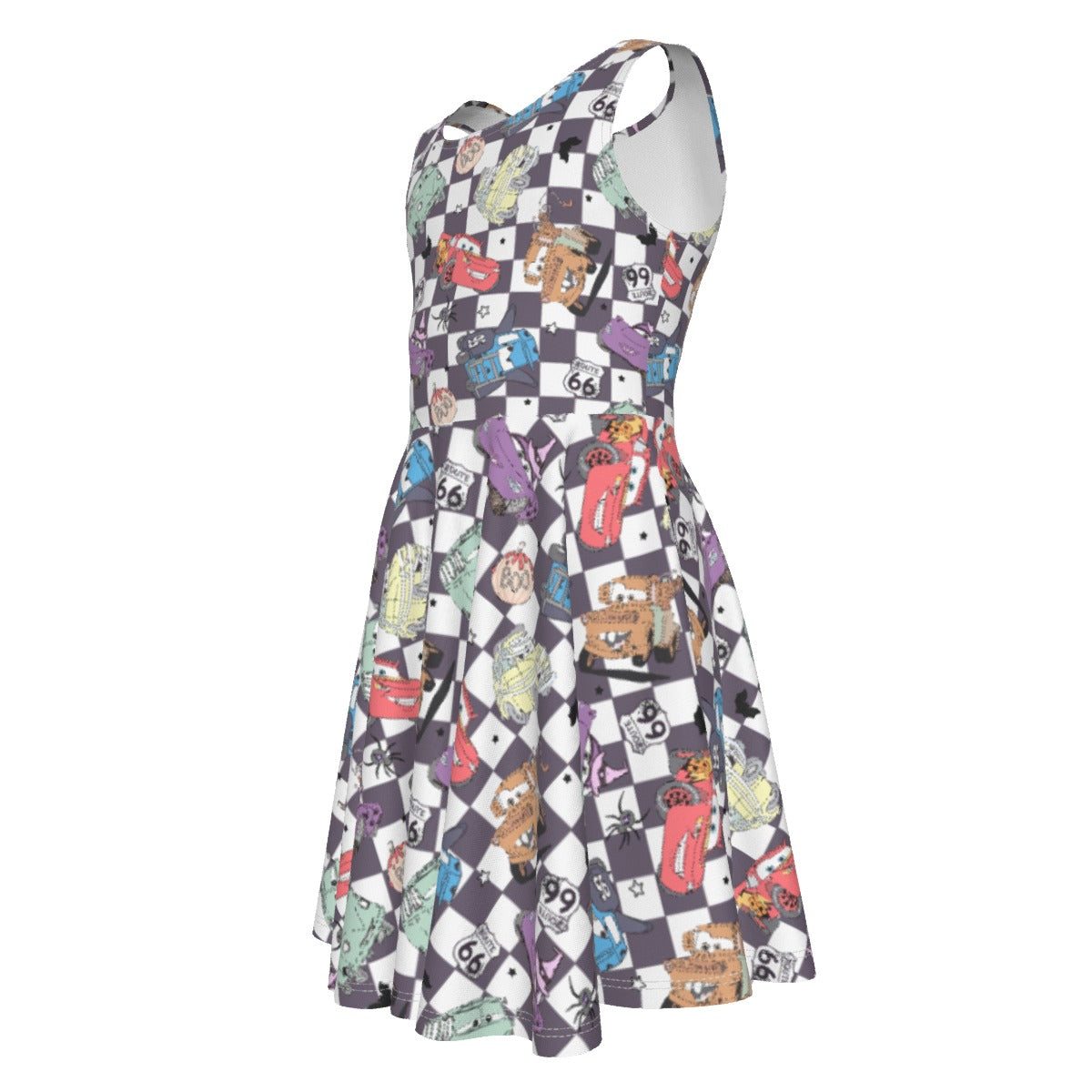 Halloween Racing Crew - Kid's Sleeveless Skater Dress
