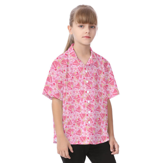 Summer Fruits - Watermelon - Kid's Hawaiian Button Up Shirt