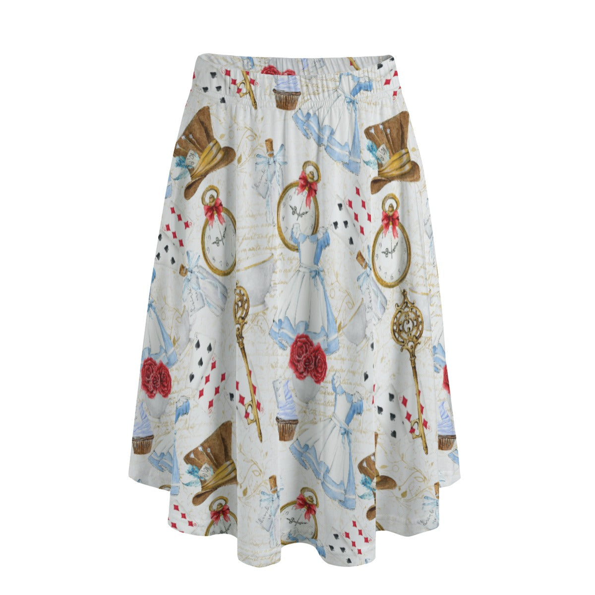 Curious Wonderland Icons - Women’s Pocket Midi Skirt