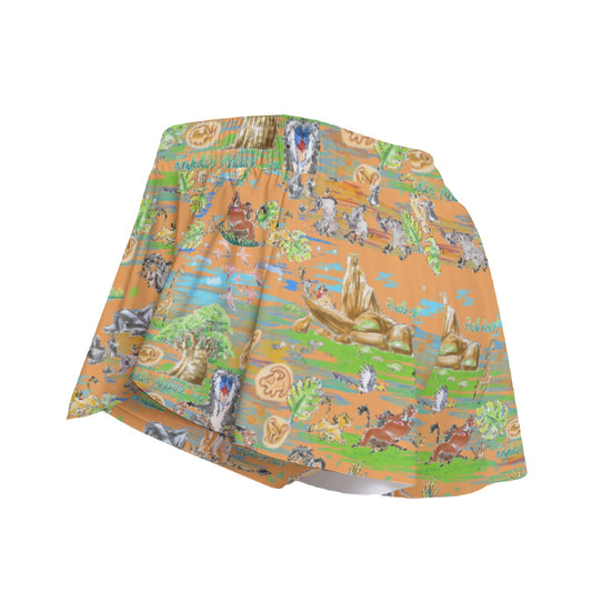 Savanna Sunset Stories - Women's Flowy Pocket Shorts