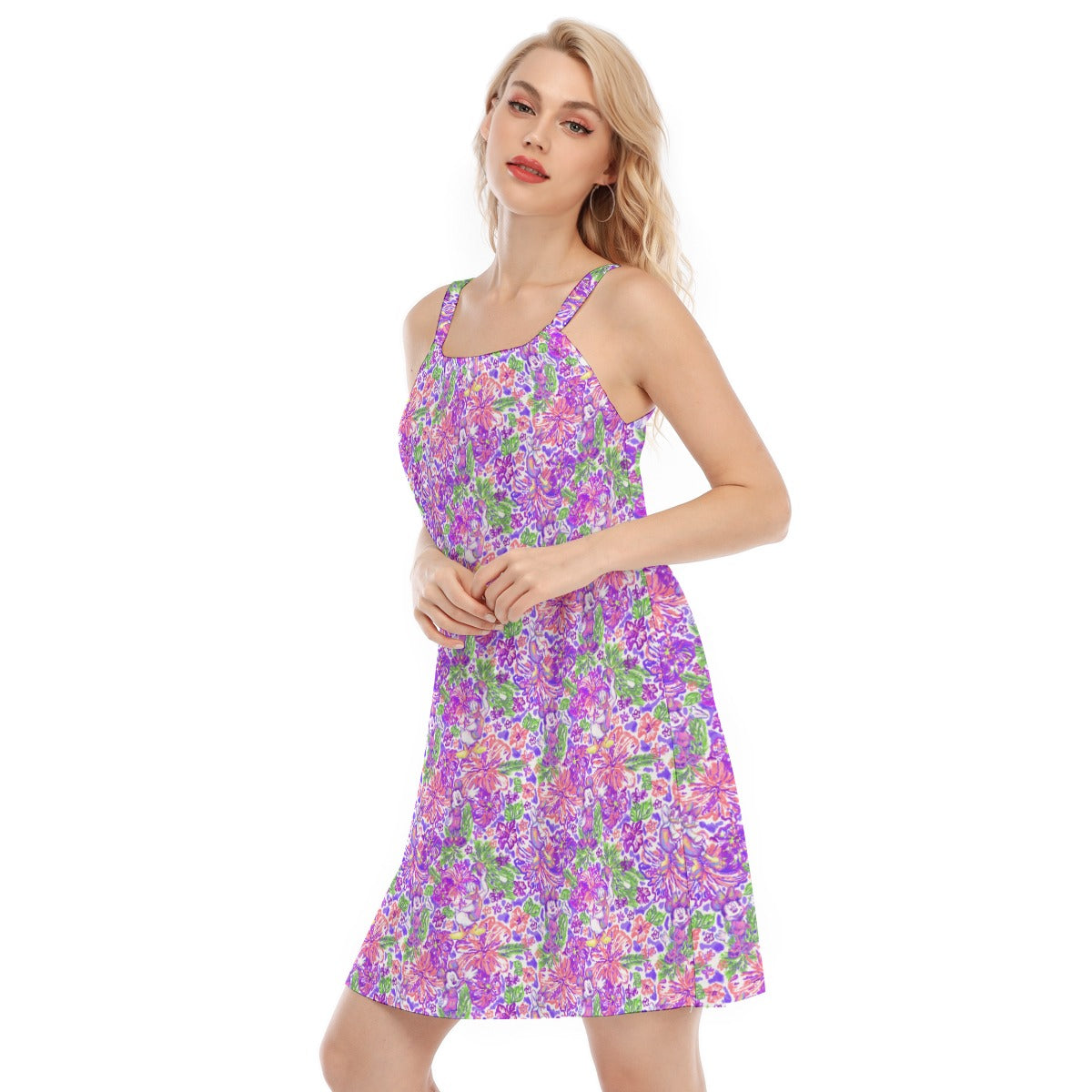 Tropical Splash Vibes - Iconic Crew - Women’s Adjustable Sundress