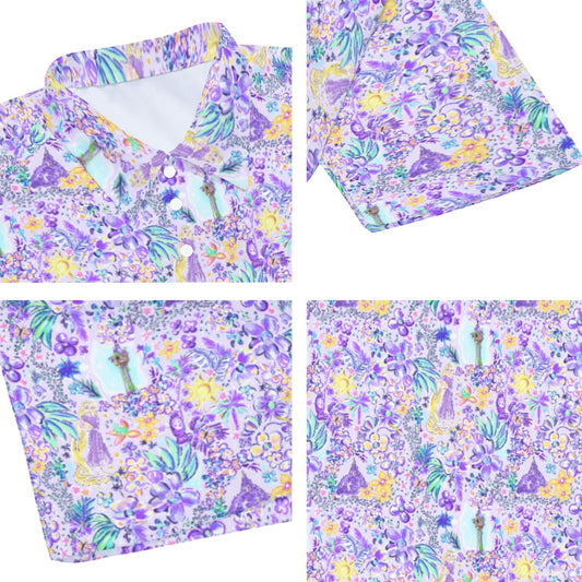 Bright Tropical Princess - Tower Light Festival - Men's Polo Shirt