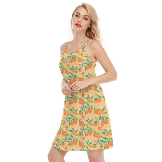 Hidden Citrus Delight - Women’s Adjustable Sundress