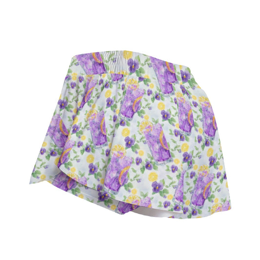 Zest Of The Fest Violet Lemonade - Women's Flowy Pocket Shorts