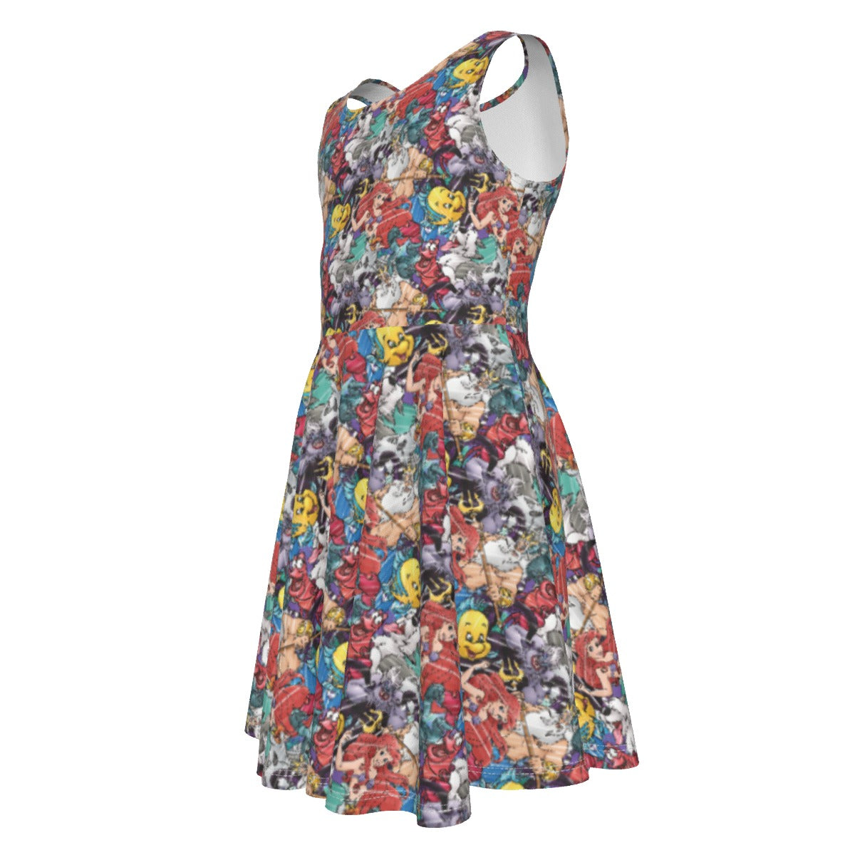 Undersea Crew Sketch - Kid's Sleeveless Skater Dress