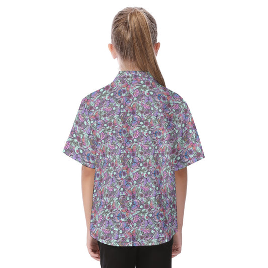 Butterfly Planchettes - Kid's Hawaiian Button Up Shirt