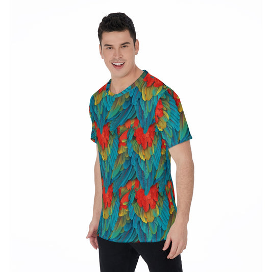 Animal Print - Macaw Parrot - Men's Short Sleeve T-Shirt