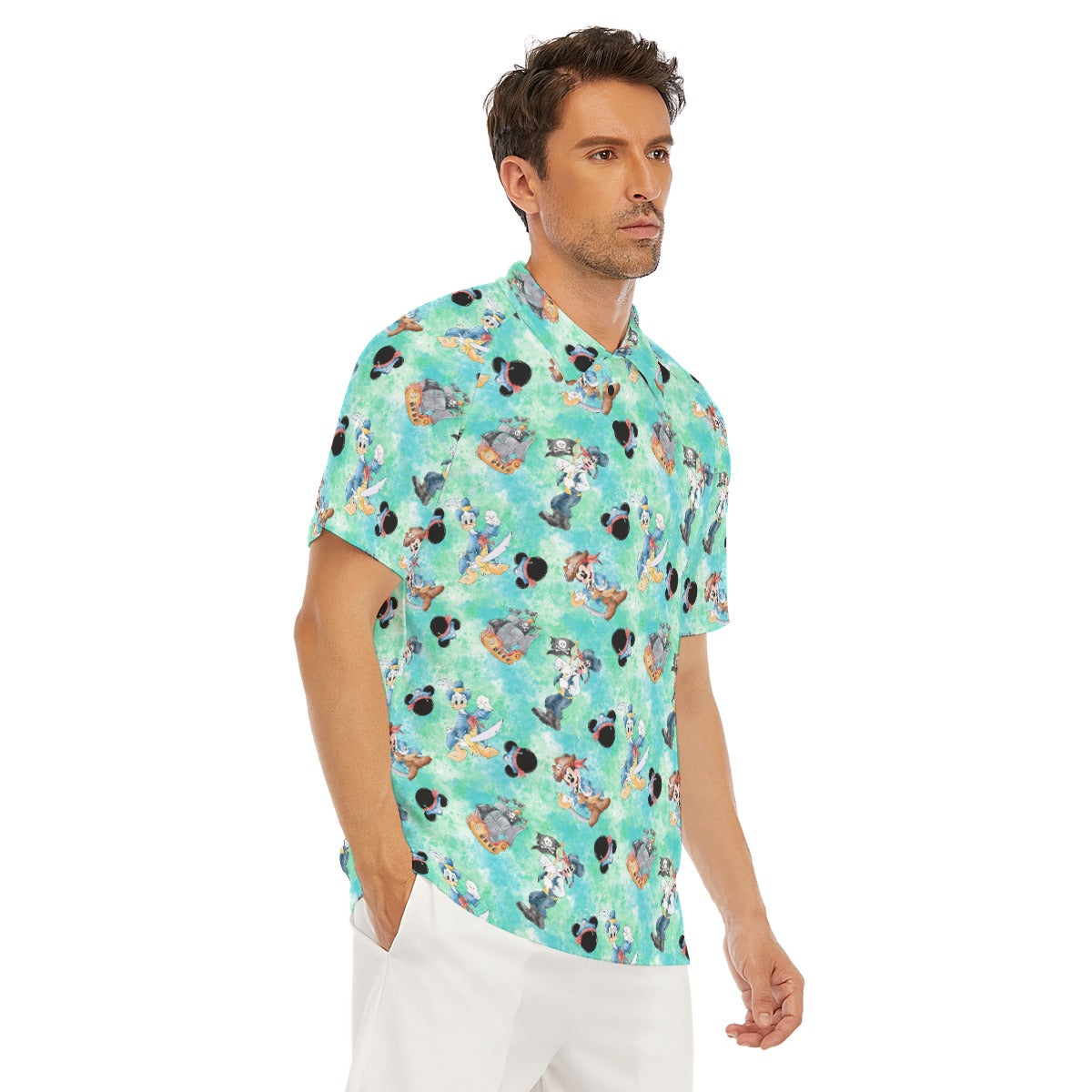Pirate Crew Watercolor Adventure - Men's Polo Shirt