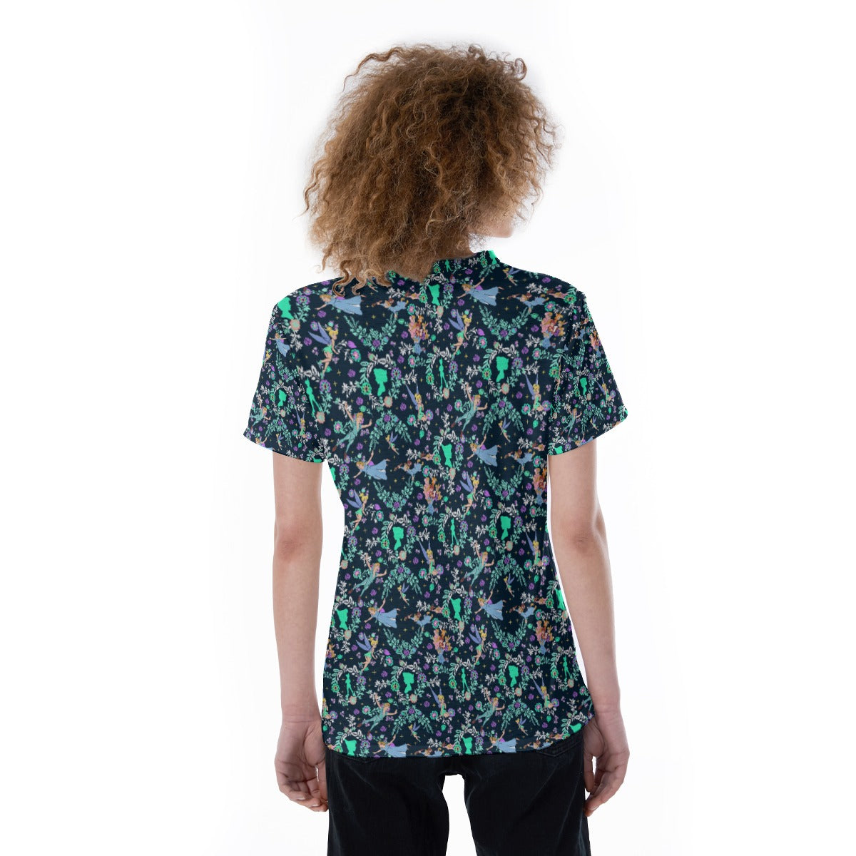Garden Whimsy - Neverland Flight - Women's Short Sleeve V-Neck T-Shirt