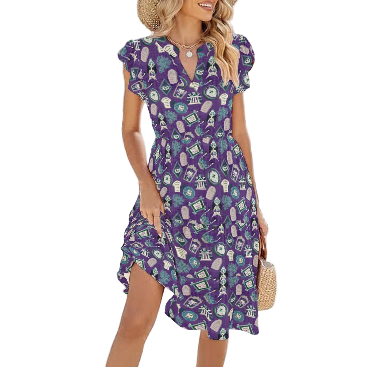 Tomb Sweet Tomb - Women's Tiered Pocket Midi Dress