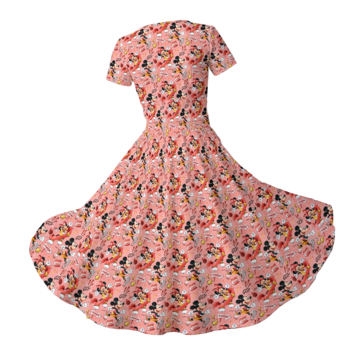 Power Couple Race Ready - Women's V-Neck Ruched Midi Dress