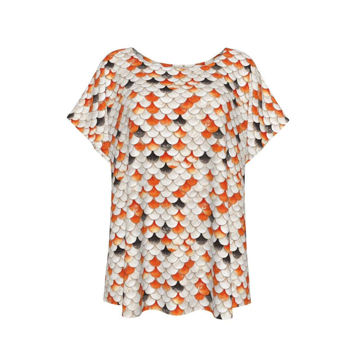 Animal Print - Koi Fish - Women’s Relaxed Fit Scoop Tee