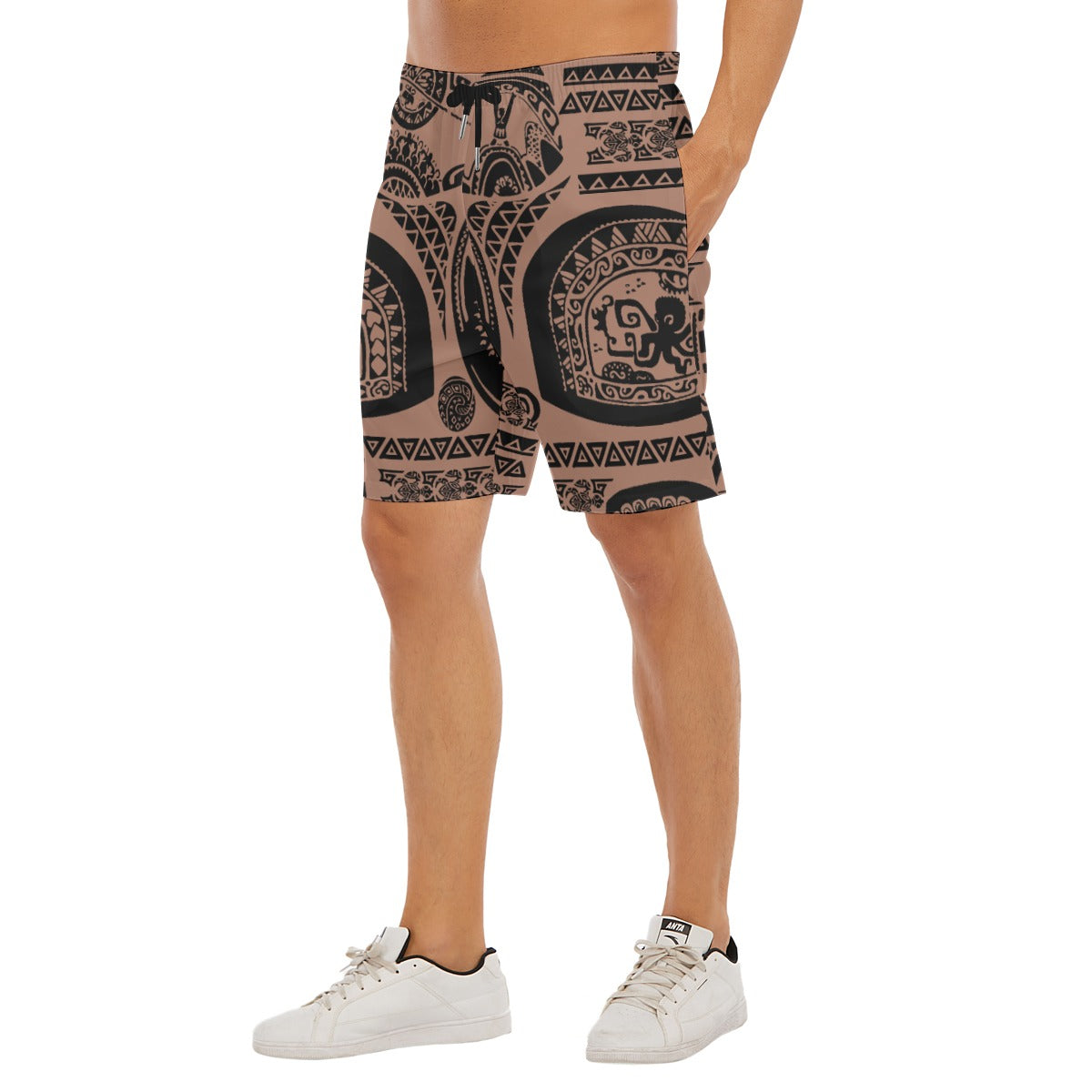 Polynesian Tattoo Motifs - Men’s Pocket Beach Shorts