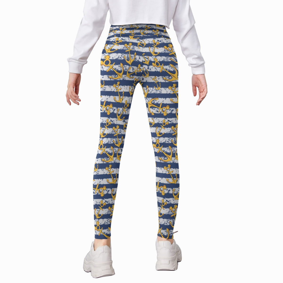 Nautical Mouse Ear Anchors - Kid's Leggings