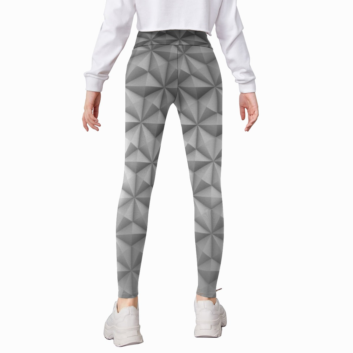 Geometric Silver Sphere - Kid's Leggings