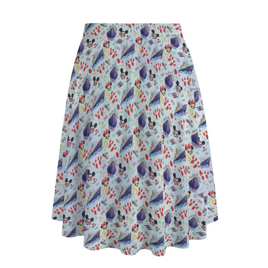 DCL Cruise Style Adventure - Women’s Pocket Midi Skirt