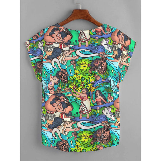 Ocean Voyager Storybook Scenes - Women’s Relaxed Fit Scoop Tee