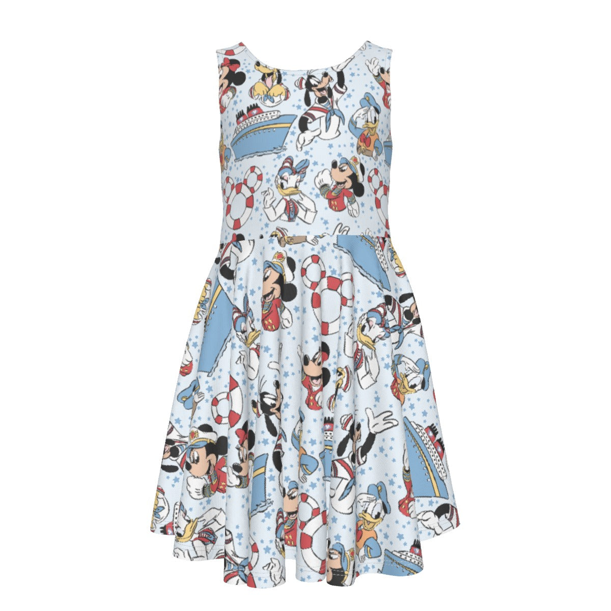 Sailor Cruise Stars - Kid's Sleeveless Skater Dress