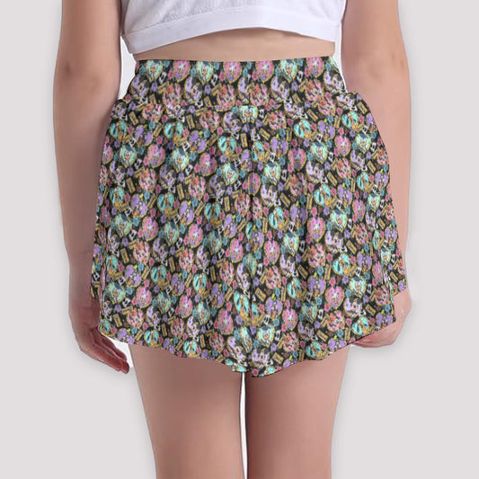 Tattoo Hearts Classic Crewends - Girls’ Flowy Pocket Shorts
