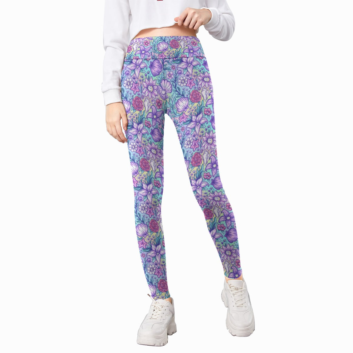 Fairytale Florals – Mermaid Princess - Kid's Leggings