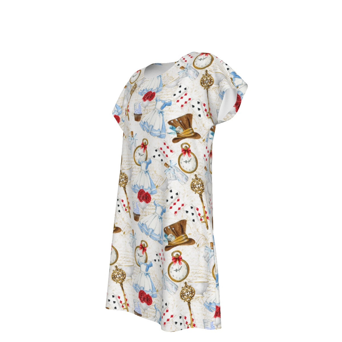 Curious Wonderland Icons - Women's T-Shirt Dress