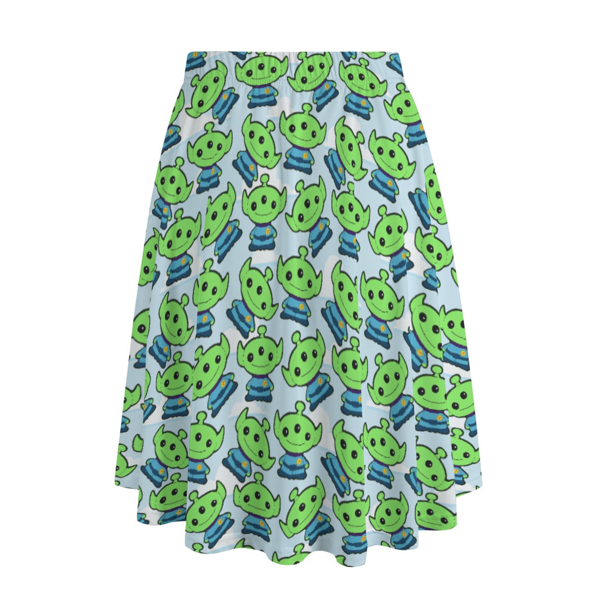 Little Green Space Aliens - Women’s Pocket Midi Skirt