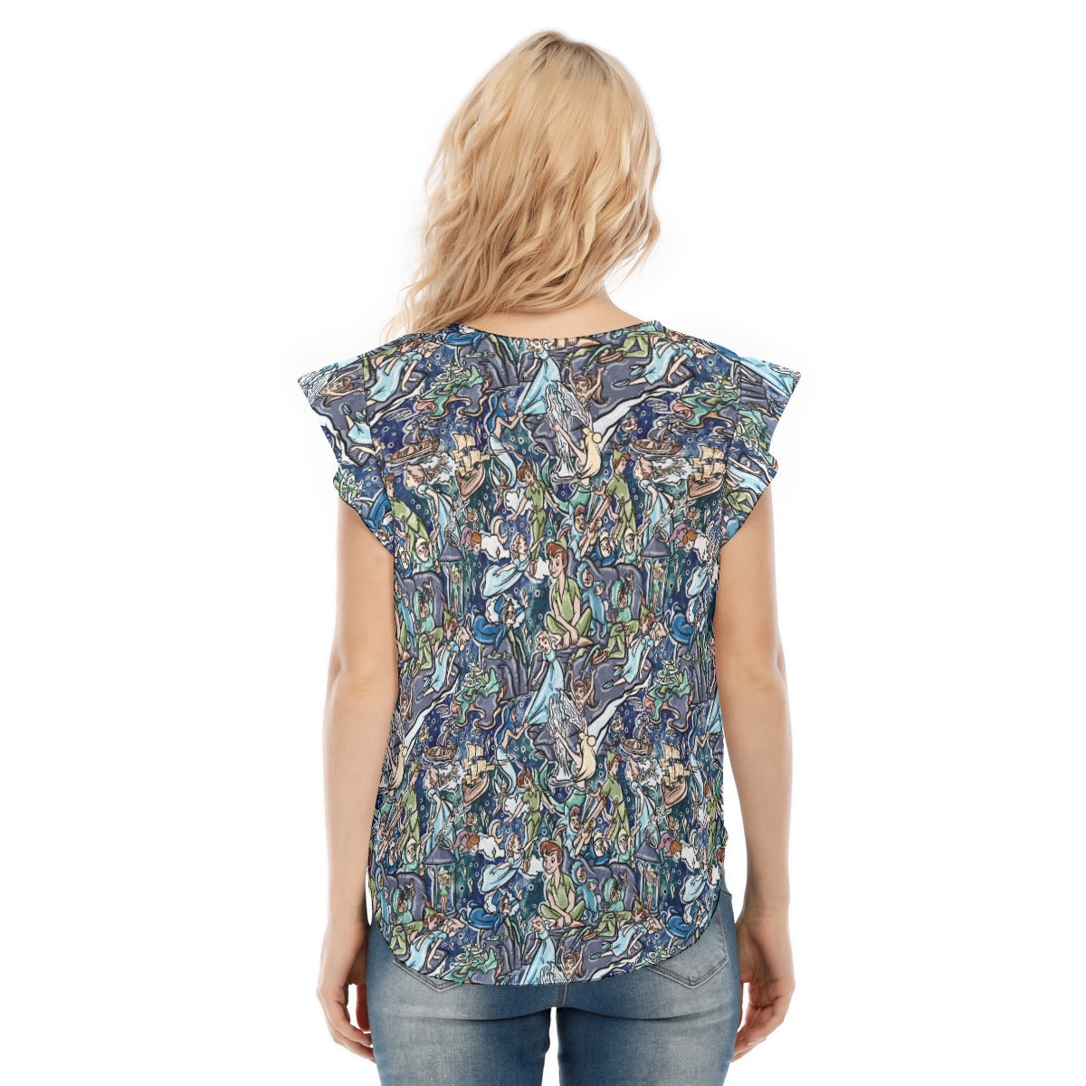 Magical Skybound Adventure - Women’s Flutter Sleeve Top