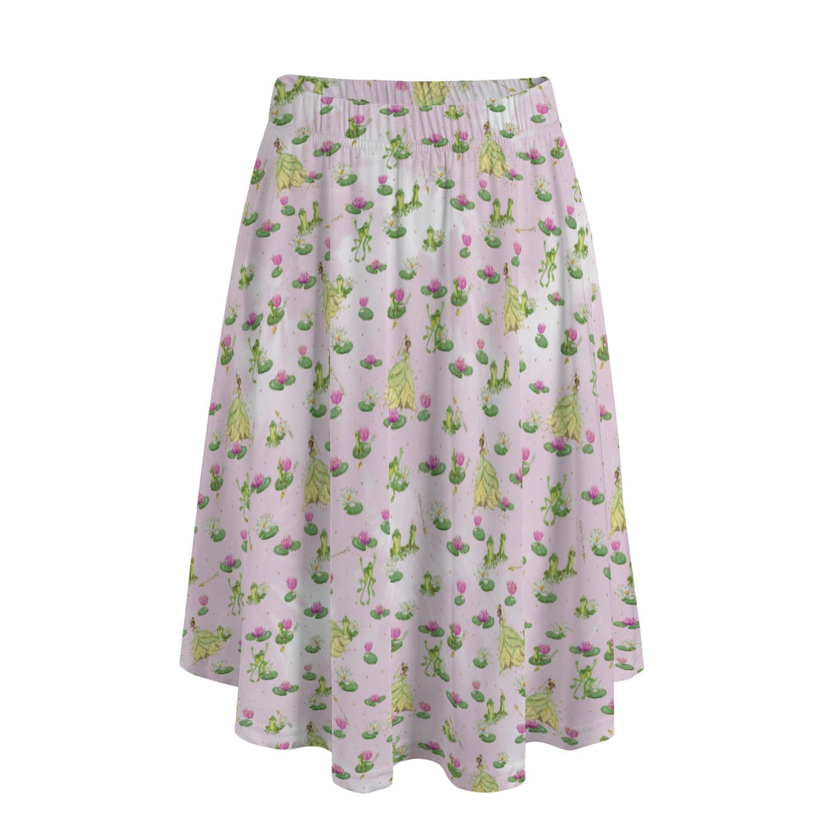 Watercolor Bayou Princess & Frog - Women’s Pocket Midi Skirt