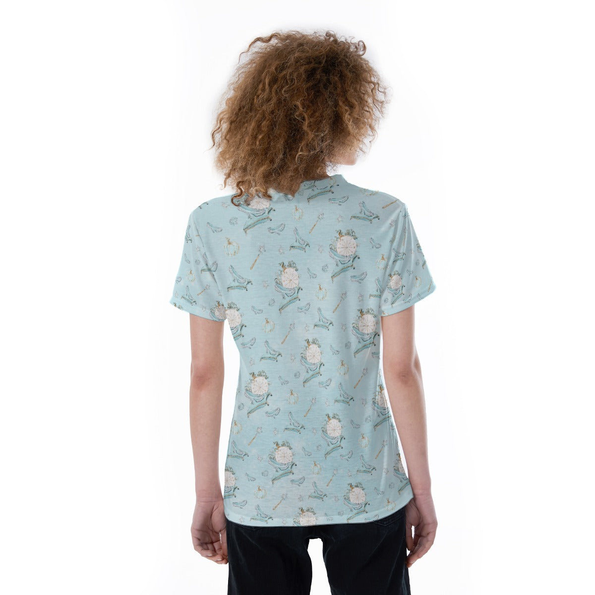 Enchanted Glass Slipper - Women's Short Sleeve V-Neck T-Shirt
