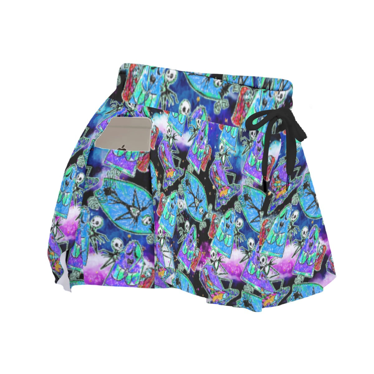 Haunting Romance Sketchched - Women's Flowy Pocket Shorts