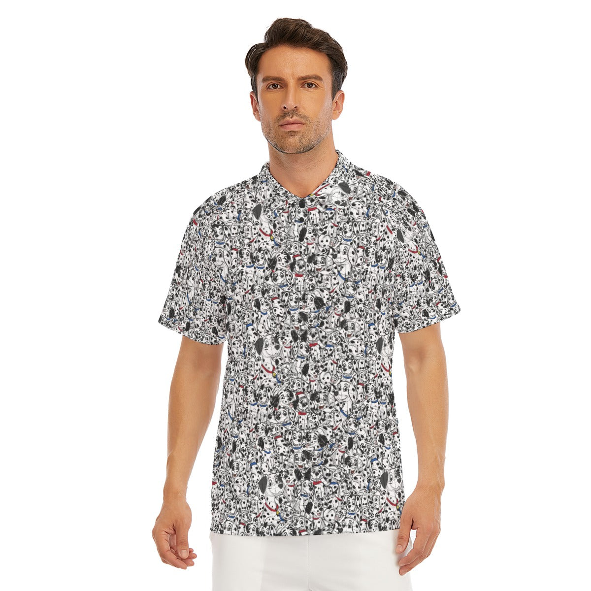 Sketchy Spotted Puppies - Men's Polo Shirt