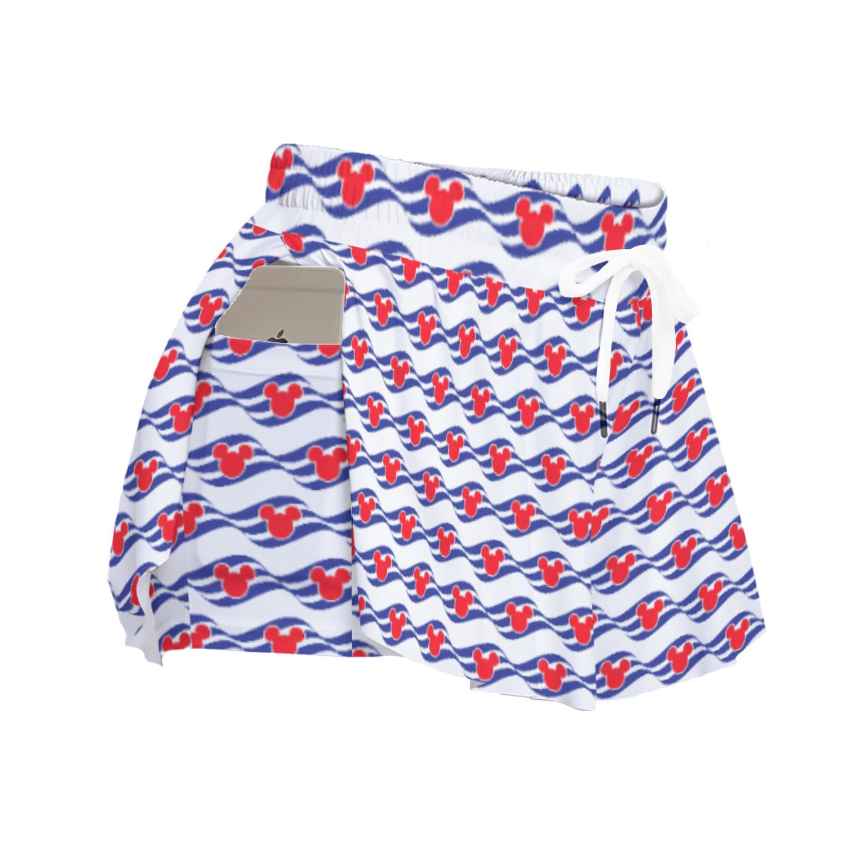 Nautical Cruise Logo Print - Women's Flowy Pocket Shorts