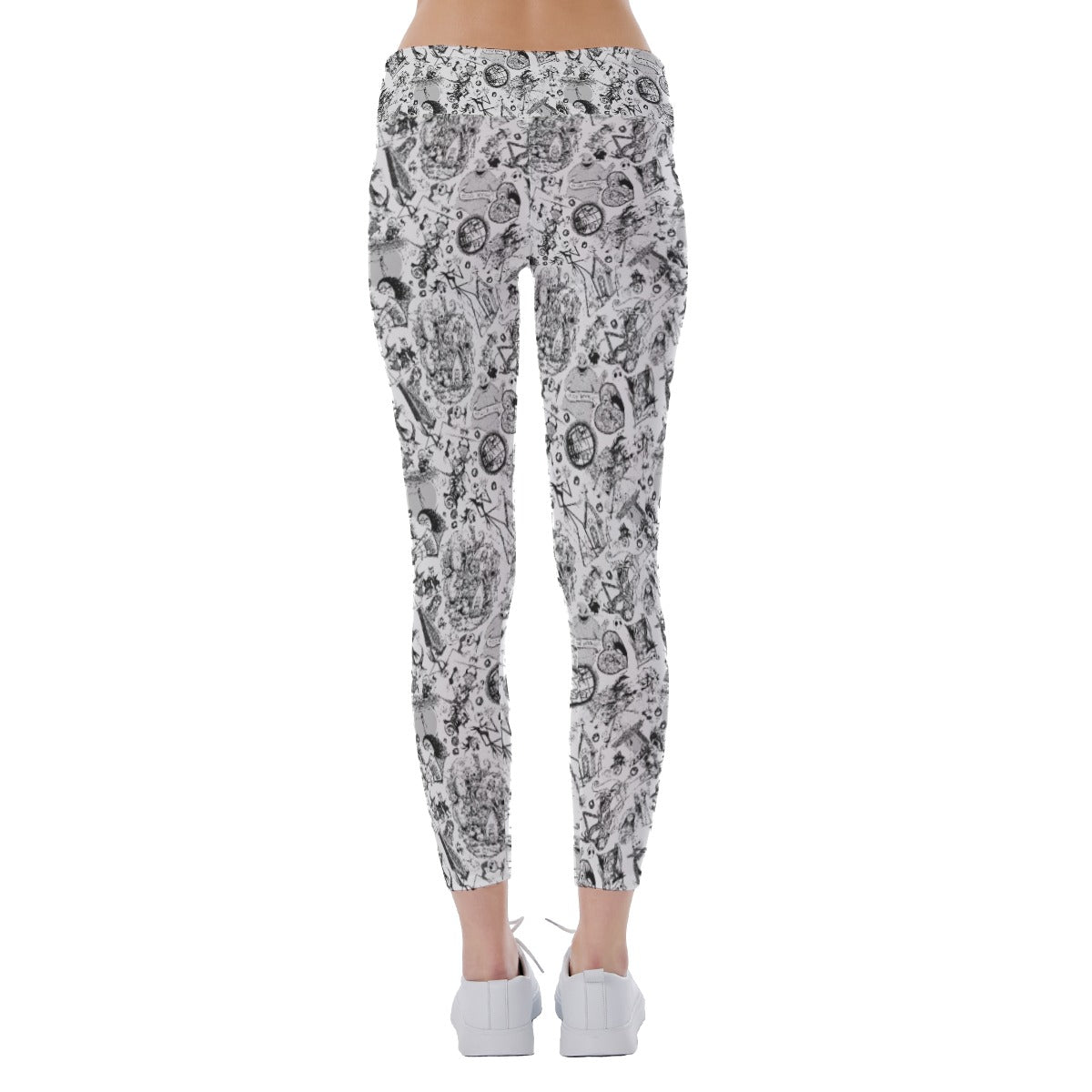 Nightmare Halloween Sketches - Women's Yoga Leggings