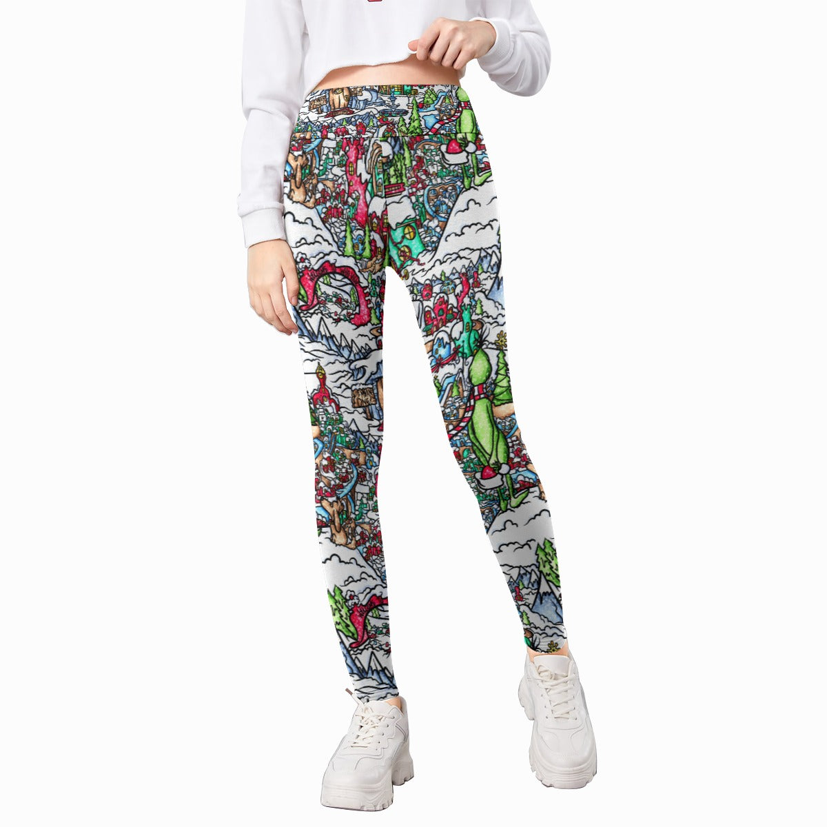 Whimsical Village Winter Wonderland - Kid's Leggings