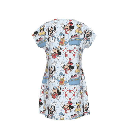 Sailor Cruise Stars - Women's T-Shirt Dress