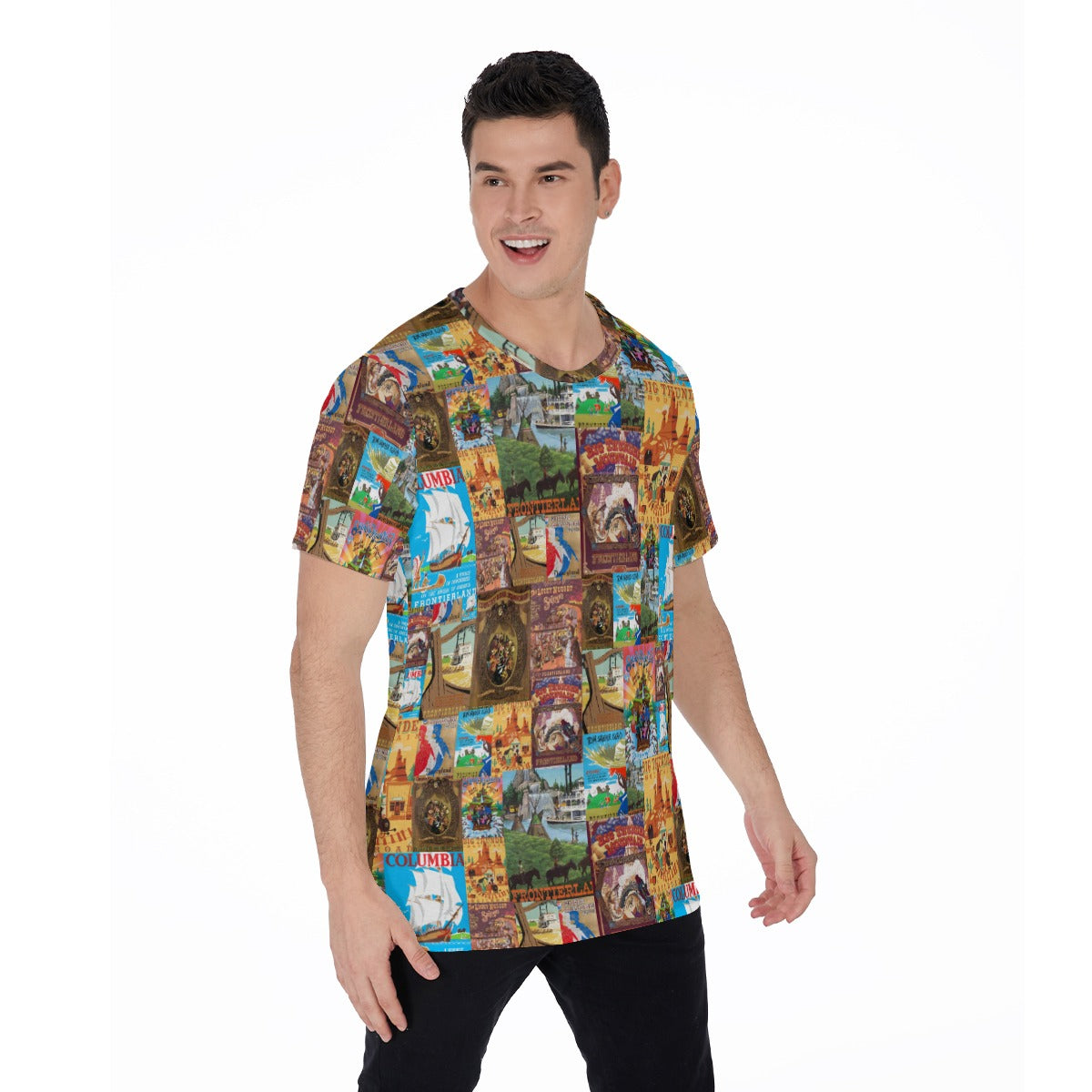 Vintage Frontier Ride Posters - Men's Short Sleeve T-Shirt