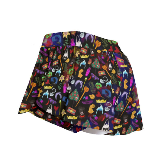 Villainous Icons Collage - Women's Flowy Pocket Shorts