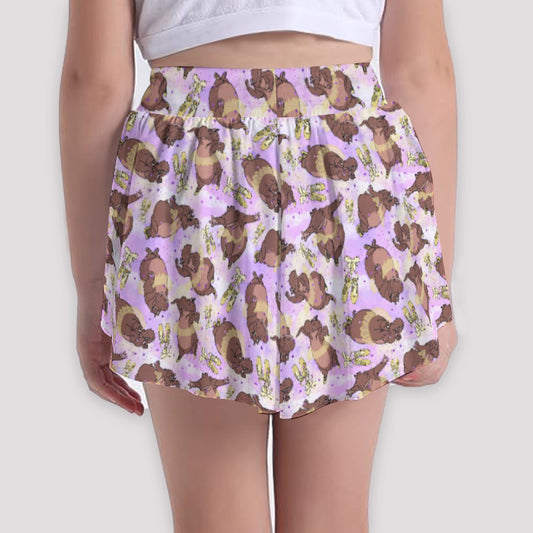 Ballerina Hippos - Girls’ Flowy Pocket Shorts