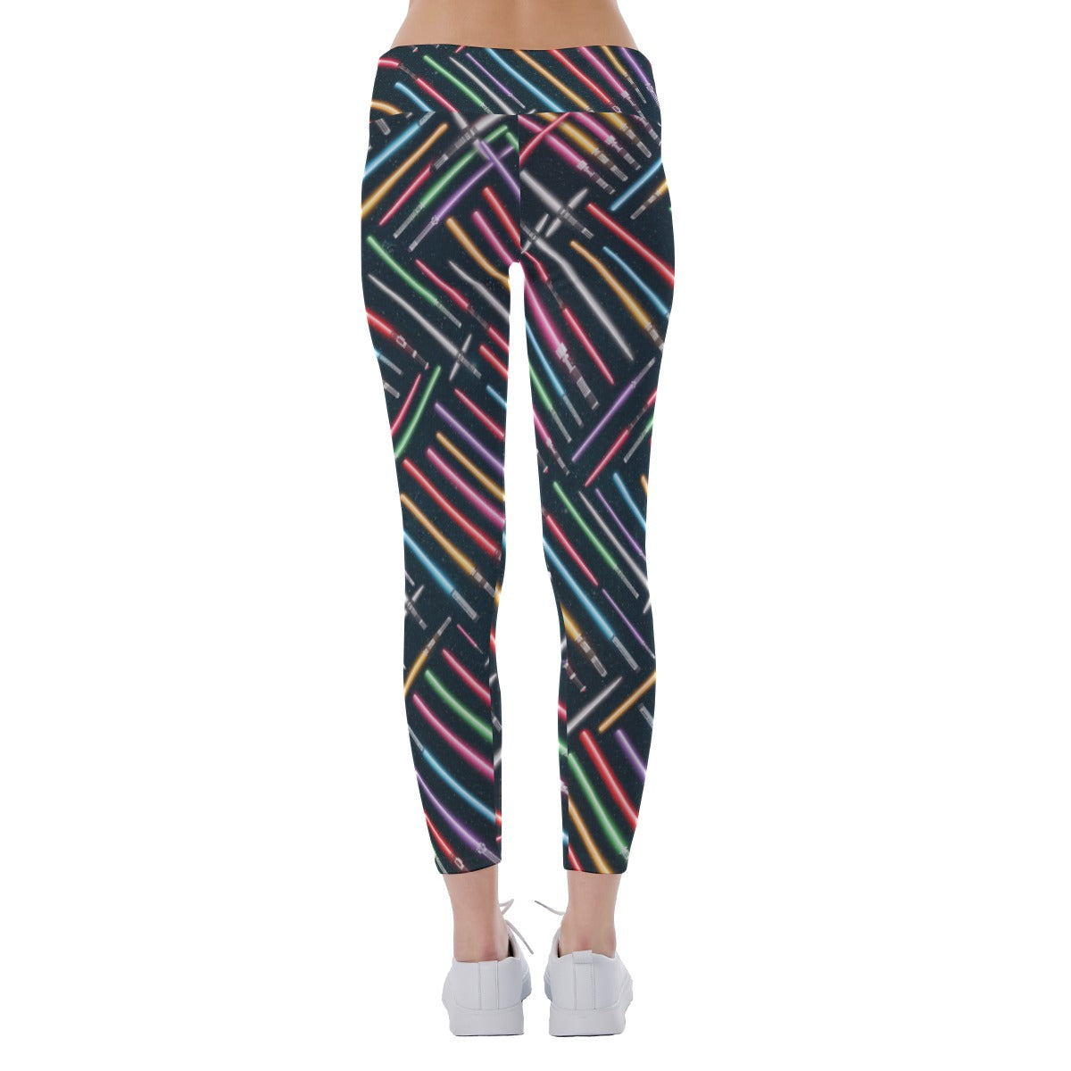 Vibrant Galaxy Sabers - Women's Yoga Leggings