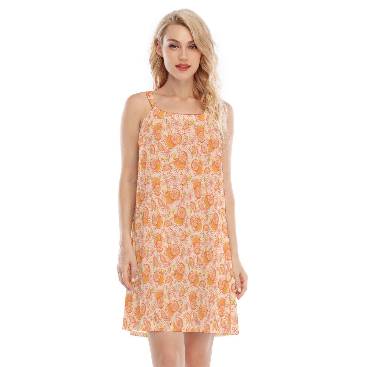 Summer Fruits - Oranges - Women’s Adjustable Sundress