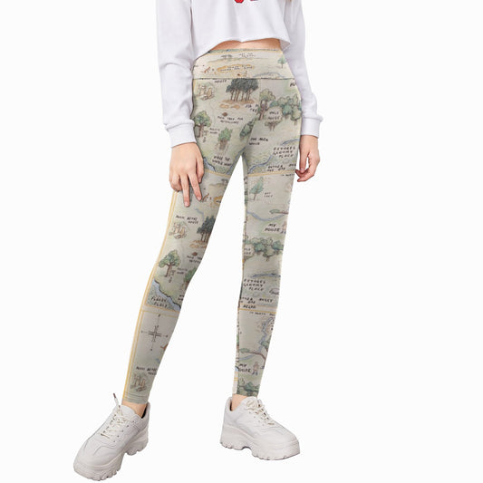 Hundred Acre Map - Kid's Leggings